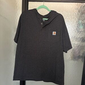 Carhartt Men's Charcoal Button Down Shirt